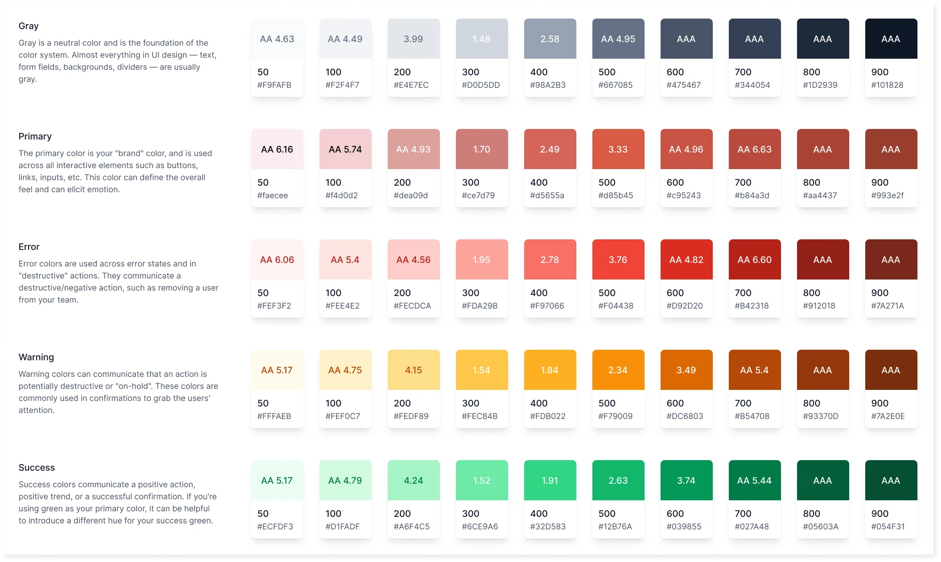 Colour palette